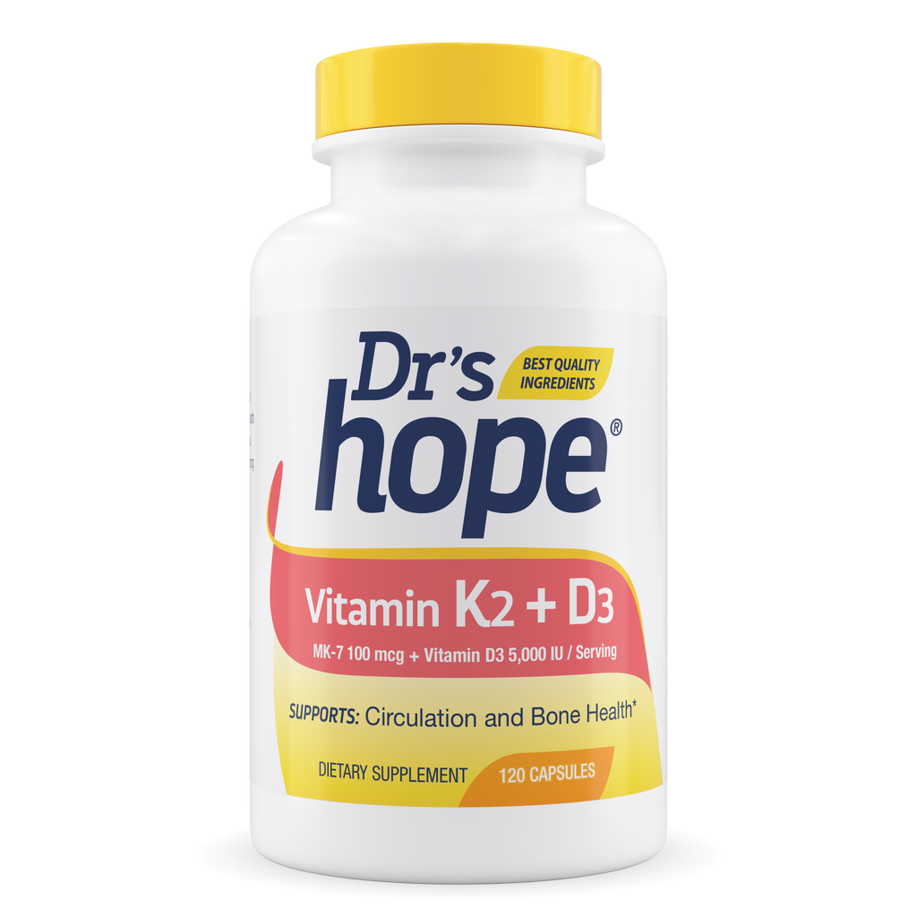 Vitamin K2 + D3 – Bone & Heart Health Support Supplement | Dr's Hope